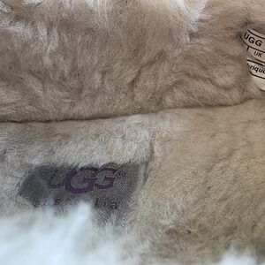 UGG Pink Sheepskin Lined Slippers